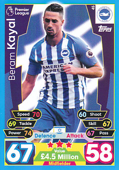 Beram Kayal Brighton & Hove Albion 2017/18 Topps Match Attax #45